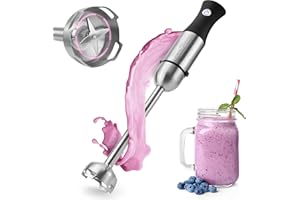 ‎PROFI COOK ProfiCook® Stabmixer | Edelstahl | 1000 Watt | Extra langer 27 cm Stab | Geschwindigkeitsregulierung | ergonomischer Soft-Touch-Griff | 4-fach Edelstahlmesser | Abnehmbarer Mixstab | PC-SM 1094