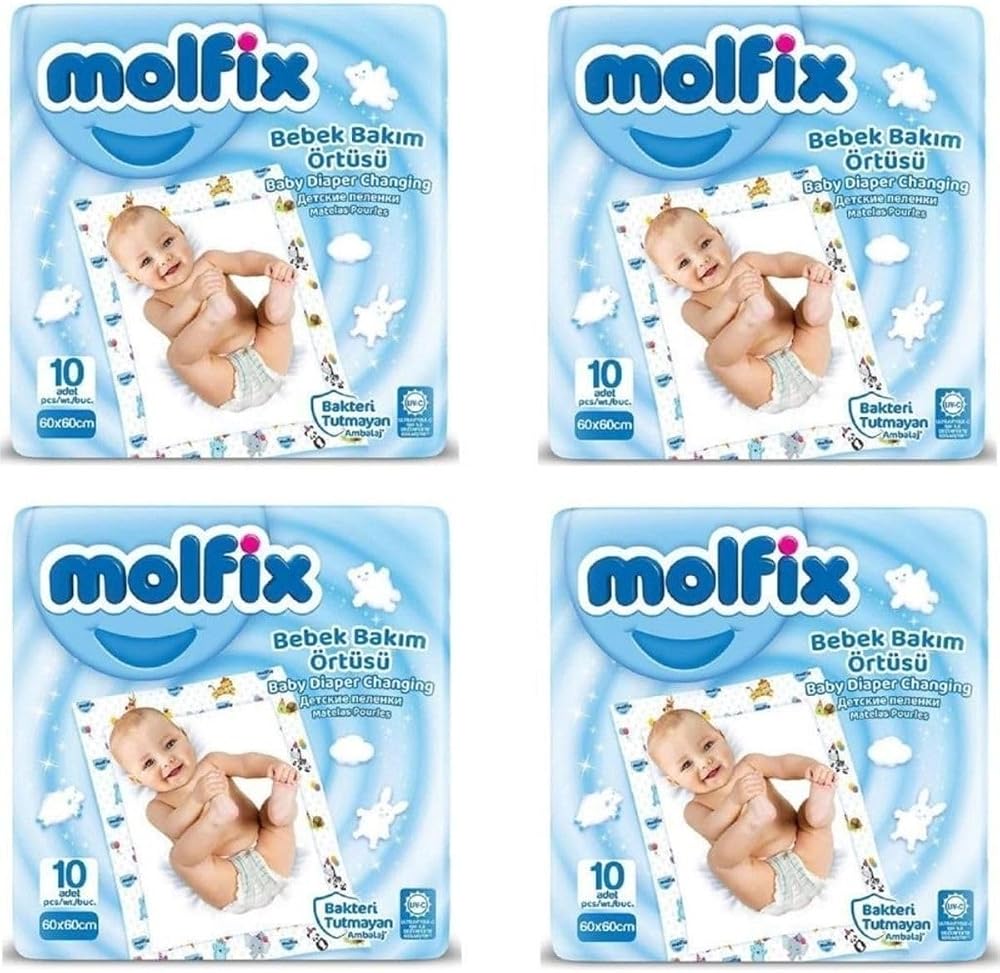 Molfix Bebek Bakım Örtüsü 4'lü Paket 40 Adet