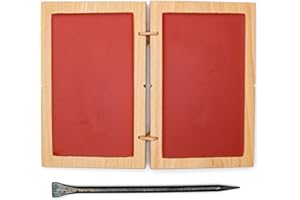 ‎FORUM TRAIANI Wachstafel Mittelalter Römer - Doppelte Schreibtafel - Forum Traiani - Rote Schreibtäfelchen mit Metall Griffel - Rom Schreibutensilien