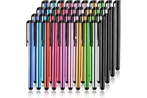 UICCVOKK 40 Stück Handy Stift für Alle Handys Mehrfarbig Stift für Tablet Touchscreen Stift Stylus Pen Touch Pen Dünn Stifte für Touchscreen Stift für Handy Kompatibel Mit iPad iPhone Tablet Smartphone (40)