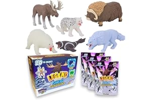 #SBABAM Sbabam Funny Box Legend of Animals Snow Guardians, Animales de Juguete para Niños, 3 Piezas, Juegos Infantiles de Quioscos, Muñecos Blandos Extensibles Lobo