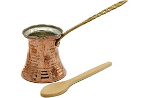 SANTA MARLA Arabic Coffee Pot, Turkish Coffee Maker, Handmade Coffe cooper, Cezve For 3 People (Medium)