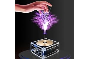 REVNEEY Bobina Di Bluetooth Mini Musica Bobina Di Altoparlante Al Plasma Ad Arco Bobina Di Toccabile Bobina Desktop Senza Fili Lunghezza Fulmine 10cm Esperimento Scientifico Bambino Adulto