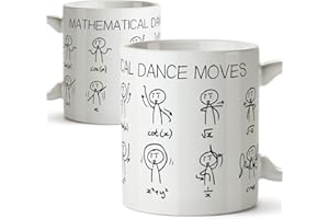 MUGFFINS Tazas de Desayuno Original para Regalar a matemáticos - Regalo para Amantes de Las matemáticas (1 Unidad) - Mathematics Dance Moves - Cerámica 350 ml