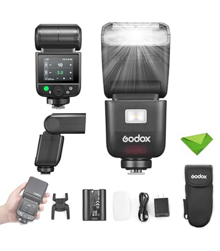 GODOX Flash V480 S Camera Flash, V480S Pantalla Táctil GN50 TTL HSS 1/8000s Speedlite, Compatible Con Cámara Compacta Sony Alpha A9 III, A7 III, A7C II, A7 IV, A7C, A7 RV, A7/A7S - View #9