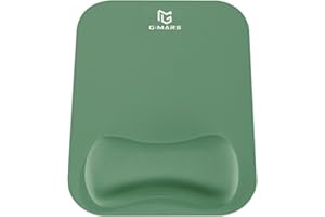 Gimars Duża Ergonomiczna Podkładka pod Mysz z Podpórką pod Nadgarstek, Gładka Podkładka pod Mysz z Pianki Pamięcią Kształtu Antypoślizgową Podstawą do Gier Biurowych, Darmowa Podkładka pod Kubek