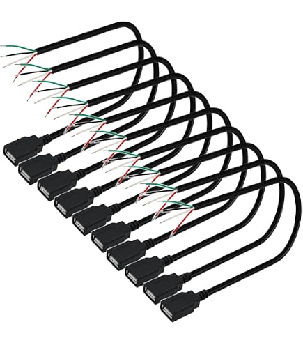 YAODHAOD 5 Pezzi Cavo Micro USB Pigtail 1m 22AWG - Per Progetti Fai Da Te E Sostituzioni