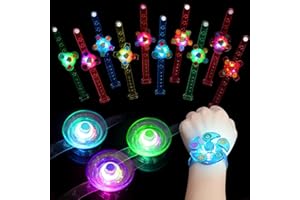Piucrty Leuchtarmband Kinder Spinner Led Armband Mitgebsel Kindergeburtstag 14 Stück Kleinigkeiten Gastgeschenke Leuchtspielzeug Neon Party Give Aways Leuchtband Geschenke Spielzeug