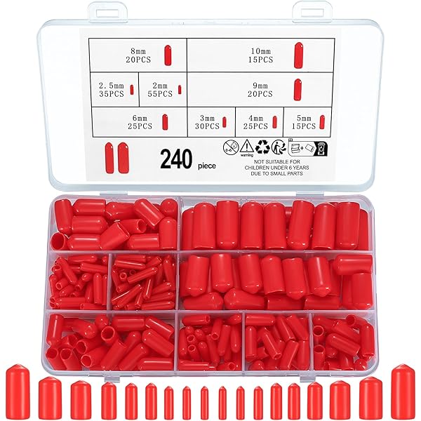 Kit Cappucci Terminali In Gomma Cobee - 40 Pezzi Per Bulloni, Viti E Tubi (3mm/6mm/9mm/12mm) - Foto 12