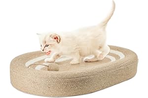LaifuTu kratzbretter Katze, 60x40x9 kratzbretter Katze, Katzenbett, Sisal-Katzenbett, katzenspielzeug, kratzpappe für Katzen Katzenkratzbrett mit Ballspielzeug