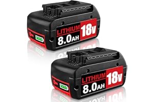 QINYCON 2 Stück 8.0Ah Ersatzakku BAT609 für Bosch 18V Akku Li-ion kompatibel für Bosch Akku 18V 8.0Ah BAT618 BAT618G BAT609G BAT619 BAT619G BAT610G BAT610 mit LED (8.0-2-4)