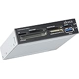 Akasa USB 3.0 SuperSpeed Memory Card Reader | CF Card | SD Card | 6 Memory Card Slots | AK-ICR-14 | For 3.5” PC Front Bay