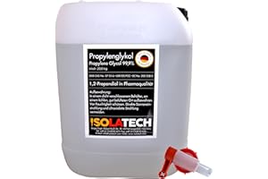 ISOLATECH Glycérine 99,5 % 20 l de qualité pharmaceutique (contenu 25 kg) liquide pur végétal transparent Bidon de glycérol avec robinet d'écoulement Sabeu Fluxx AH 23/61 HF avec filetage DIN 61
