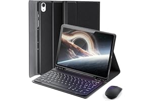 MicroTunk Per iPad A16 11/10 Generazioner Cover con Italiano Tastiera (QWERTY) - 10.9/11 Pollici iPad 10a 2022 / 11a 2025 Keyboard Bluetooth Mouse Coperchio Protettivo con Scanalatura Portapenna Case