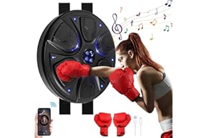 DOEDOEFONG Macchina della boxe montata al muro, astuti cuscinetti di punzonatura dell'attrezzatura della boxe musicale con la luce del LED, obiettivo elettronico della boxe con la musica di Bluetooth