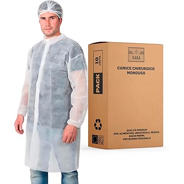 TronicXL - Set Di 200 Grembiuli Usa E Getta In Plastica, 145 X 76 Cm, Monouso Bianco - Foto 9