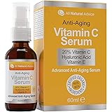 20% Vitamin C Serum - 60 ml Made in Canada - Certified Organic + 11% Hyaluronic Acid + Vitamin E Moisturizer + Collagen Boost