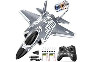 DEERC F35 Aereo RC Brushless a 4 canali per adulti, Aereo telecomandato EDF, Jet da combattimento, 2,4 GHz, stabilizzatore giroscopico a 6 assi EPP, RTF, Facile da pilotare per giocatori avanzati