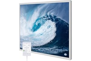 Hocosyme Infrarotheizung Bild 400W, Temperatura Massima può Taggiungere i 120 gradi Celsius entro 3 Minuti - con Termostato Touch - 10 Anni di Garanzia - Certificazione TÜV - Onde