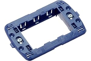 Bticino SLN4703F Livinglight International 3 Module Stand - Blue, Plastic, 10.4 cm (W) x 7 cm (H), Compatible with Bticino devices