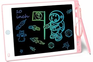 Vicloon Tablet LCD do nauki pisania, kolorowa tablica kreślarska, cyfrowy e-czytnik, elektroniczny tablet graficzny, dla dzieci do pisania odręcznego i rysowania, z blokadą, 10”