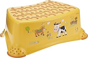 PLASTOREX keeeper 18642456063 tomek "funny farm" tritthocker mit anti-rutsch-funktion sunny apricot