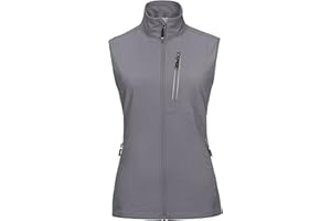 33,000ft Damen Leichte Laufweste Outdoor Softshell Weste Frau Ärmellose Jacke Winddichte Wasserdichte Atmungsaktive Vest Gilet für Laufen Golf Wandern