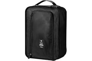 MTBRICEY Bolsas para Zapatos de Viaje Bolsa de Almacenamiento de Zapatos Portátiles Bolsa de Botas de Fútbol Plegable Bolsas para Portadores de Zapatos Impermeables Organizador de Zapatos para Hogar (Negro)