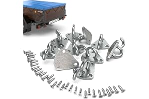 Tarpofix® Dreiloch Planenhaken Netzhaken inkl. Schrauben für Anhänger Plane & Anhängernetz (10 Stk) | langlebige Dreilochplanenhaken aus verzinktem Guss - robuste Dreilochhaken für Anhänger Bordwand