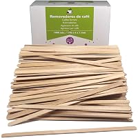 500 Agitateurs Café En Bois 14cm - Bâtonnets Jetables Biodégradables - Emballés Individuellement