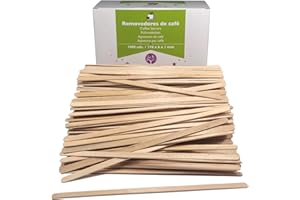 GOBETREE 1000 agitateurs à café en Bois de 17.8 cm. Bâtonnets de café jetables, bâtonnets pour mélanger Le café. agitateurs à café et à thé. Bâtons pour l'artisanat.