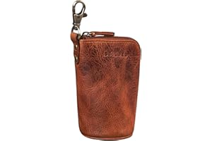 STILORD "Tanner Leather Pouch With Key Fob - Mini Wallet RFID Vintage Genuine Leather Car Key Holder Colour:black