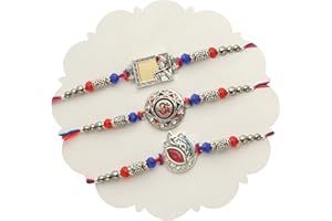 TIED RIBBONS Rakhi for Brother (Set of 3) | Rakhi Set for Brother | Rakhi Card | Roli Tika - Raksha bandhan Rakhi Bracelet for Brother Rakhi for Bhaiya