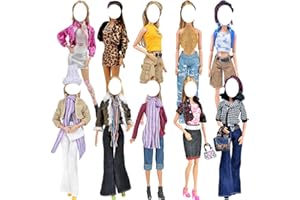 Lance Home Ropa para 29cm Muñecas, 5 Conjuntos Moda Invierno Vestidos Pantalones Zapatos Sombrero Bolsa para 29cm Muñecas Accesorios Bebé Regalos