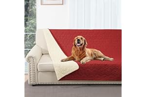 Taiyang 100% Waterproof Couch Sofa Cover for Dogs, Dog Bed Cover Protector, Pet Blanket Sofa Couch Furniture Protector for Kids Children Dog Cat (Wine red, 173-208 cm)
