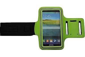 DEALBUDE24 Fitness Sportarmband kompatibel für Sony Xperia 10/5 / Z1 / Z2 / Z3 / Z5 Armband Handy Oberarm Halter für Fitness, Joggen, Laufen Hülle Tasche Blank Groß Grün