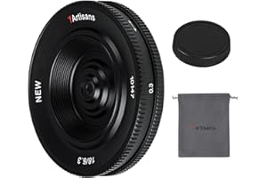7artisans Obiettivo F6.3 ultrasottile APS-C Prime da 18 mm adatto per fotocamere compatte mirrorless MFT M4/3 per Panasonic GF1 GF2 GF3 GF5 GF6 GF7 GF8 GF9 G1 G2 G3 G4 G5 G6 G85 GH1 GH4 GH5