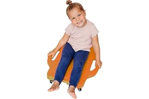 MagicMeadow Sensory Scooter Board | Autism Kids Scooter Board for Motor Skills Enhancement, Autism Friendly, Toddler Scooter, Kids Scooter, 2+ Year Old, Scooter Boards for Kids Sensory | Orange