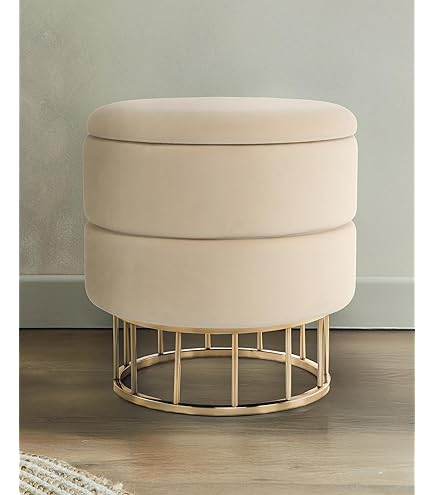 Pouf Pieghevole Con Contenitore - Ottomano In Velluto Per Riporre Coperte, Giochi, Scarpe - Foto 3