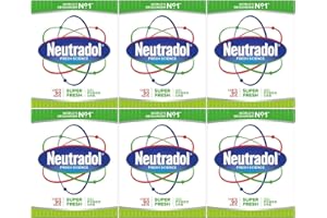 Neutradol Slow Release Gel, Air Freshener and Odour Eliminator, No Plug or Spray Needed, Multipack of 6 x 135g (Super Fresh)
