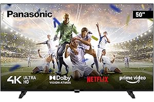 Panasonic TX-50MX610B, 50 Inch 4K Ultra HD LED Smart 2023 TV, High Dynamic Range (HDR), Linux TV, Dolby Atmos & Dolby Vision, Google Assistant, Amazon Alexa, 2 Feet Pedestal, Black