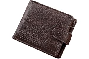 AdiStylinno Portfel męski, skórzany minimalistyczny portfel z kieszenią na monety, duża pojemność, portfel z 7 przegródkami na karty, 2 sloty na gotówkę, 1 kieszeń na zamek błyskawiczny, kawa,