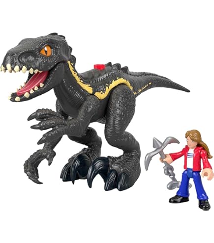 Fisher-Price Imaginext Jurassic World Mosasaurus Wateraanval Set met 46 cm dinosaurusfiguur, 7,5 cm beweegbaar figuur, boot met launcher en 2 projectielen, JFR23