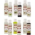 Puramio Culinary Liquid Food Essence 50ml Each (Pack of 12) - Vanilla White, Pineapple, Rose, Orange, Saffron, Cardamom, Butterscotch, KEWRA, Strawberry, Almond, Coconut, ICE Cream