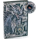 3D Kabartmalı Ejderha Tasarımlı Defter, A5 Boyut 21.5x14.5cm, 200 Sayfa, Suni Deri Kapak