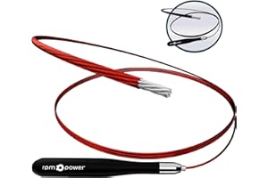 RPM Power Skakanka o regulowanej długości, profesjonalna skakanka do odchudzania, cardio, siły i koordynacji (uchwyty samoblokujące, 2 x kable i torba do noszenia)