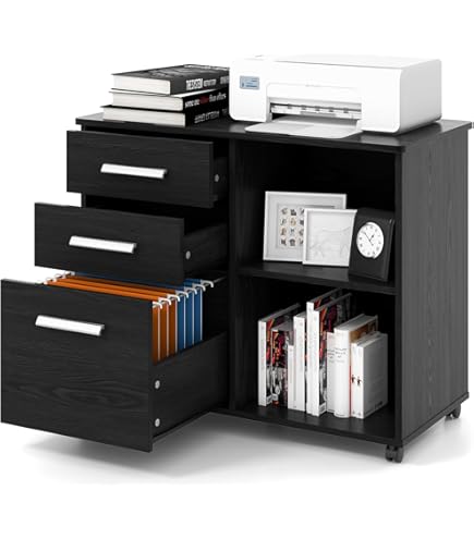 LVB Wood Lateral File Cabinet With Drawer – Farmhouse Style Storage For Letter/Legal/A4/F4 Files