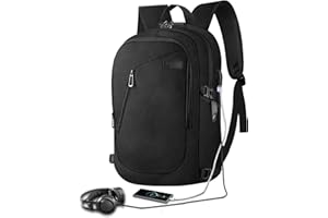 Dobaly Laptop Backpack 17.3 Inch Anti Theft with Lock,Large Laptop Rucksack with USB Charging Port for Mens Women,Water Resistant Bag for Business College Work Office-Black