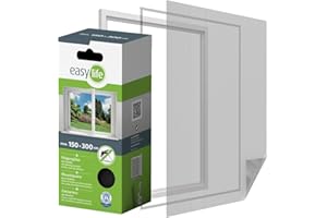 NUTRITRUST Zanzariera per finestra protezione insetti finestra accorciabile 300 x 150 cm