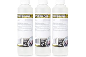 beamz Dynamic Premium Snow Fluid Concentrate Set of 3 Bottles (3x 250ml), Makes 15L Artificial Foam Effect Liquid with Coconut Aroma for Party, Event, DJ Machine Use